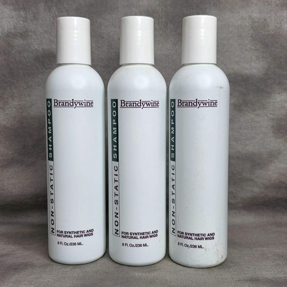 (X3) Brandywine Non-Static Shampoo for Synthetic & Natural Hair Wigs 8 fl oz